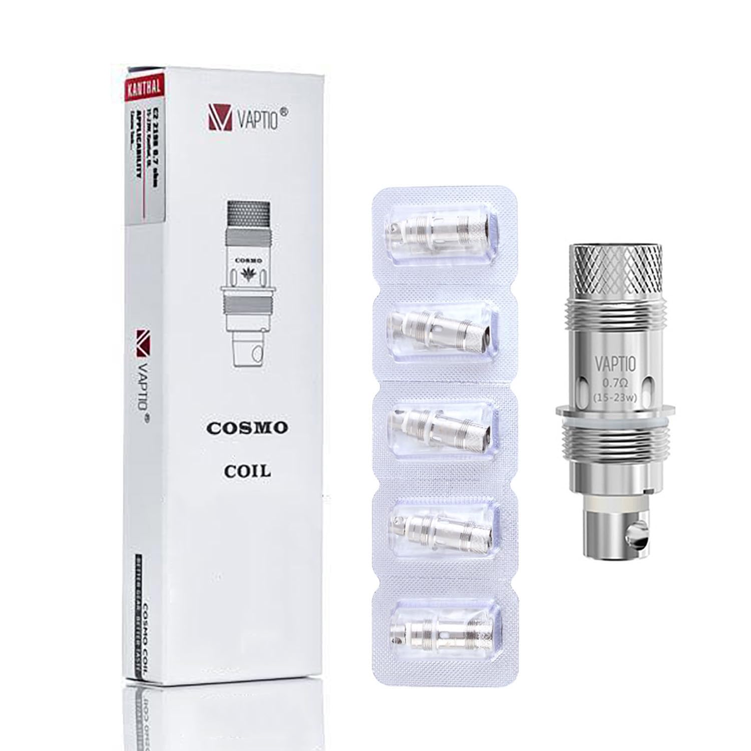 Original Vaptio COSMO COIL C2 Resistor 0.7 Ohm Resistance Electronic  Cigarette Accessories No E Liquid No Nicotine: Amazon.de: Electronics &  Photo