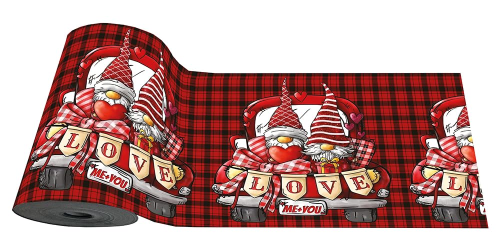 Home Tresor - Passatoia Natale, Tappeto Cucina Antiscivolo Natalizio, Runner Corsia Sottolavello Stampa Digitale Gnomi Addobbi Renne 50x300 cm, Folletti