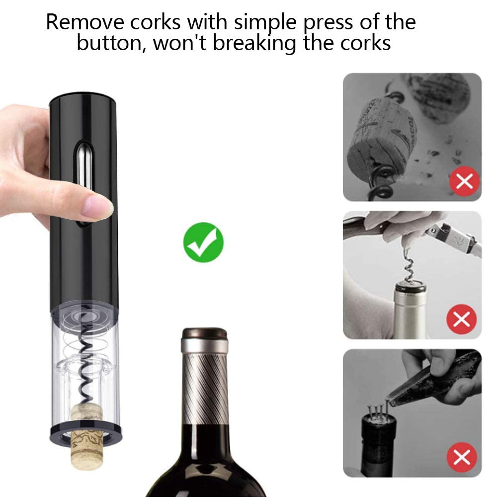 DASIAUTOEM Tire Bouchon Électrique, Ouvre Bouteille Électrique Rechargeable,Ouvre-bouchon Automatique de Vin Tire Bouchon avec Coupe-Capsule pour Vin Champagne, Cadeau Homme et pour Amateurs de Vin
