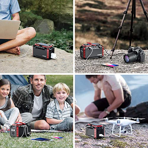 SUAOKI Portable Power Station, 150Wh Camping Generator Lithium Power Supply with Dual 110V AC Outlet, 4 DC Ports, 4 USB Ports, LED Flashlights for Road Trip Camping Travel Emergency Backup - Thumbnail 3