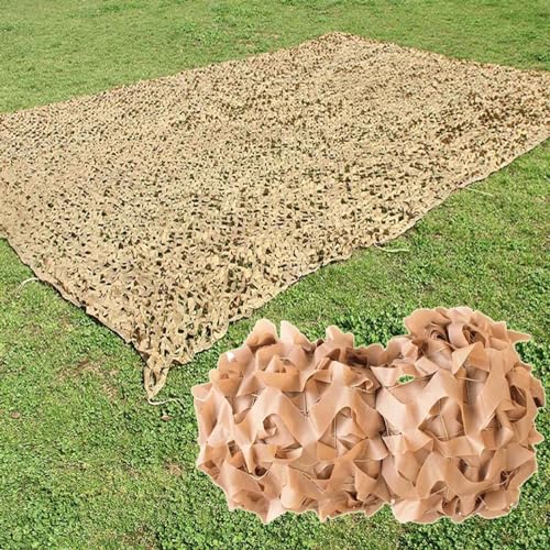 YHBZ Malla de Camuflaje Reforzada,Red de Sombra de Arena,Red de Camuflaje de Caza,Vela de Sombra Anti-Ultravioleta/Anti-Edad,para Camping,Decoración,Cubierta De Coche,3x4m(10 * 13ft)