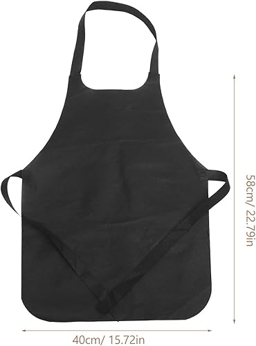 Miniatura 4 de Didiseaon Delantal desechable delantales negros unisex delantal grueso a prueba de aceite delantales de barbacoa para cocinar y hacer actividades de