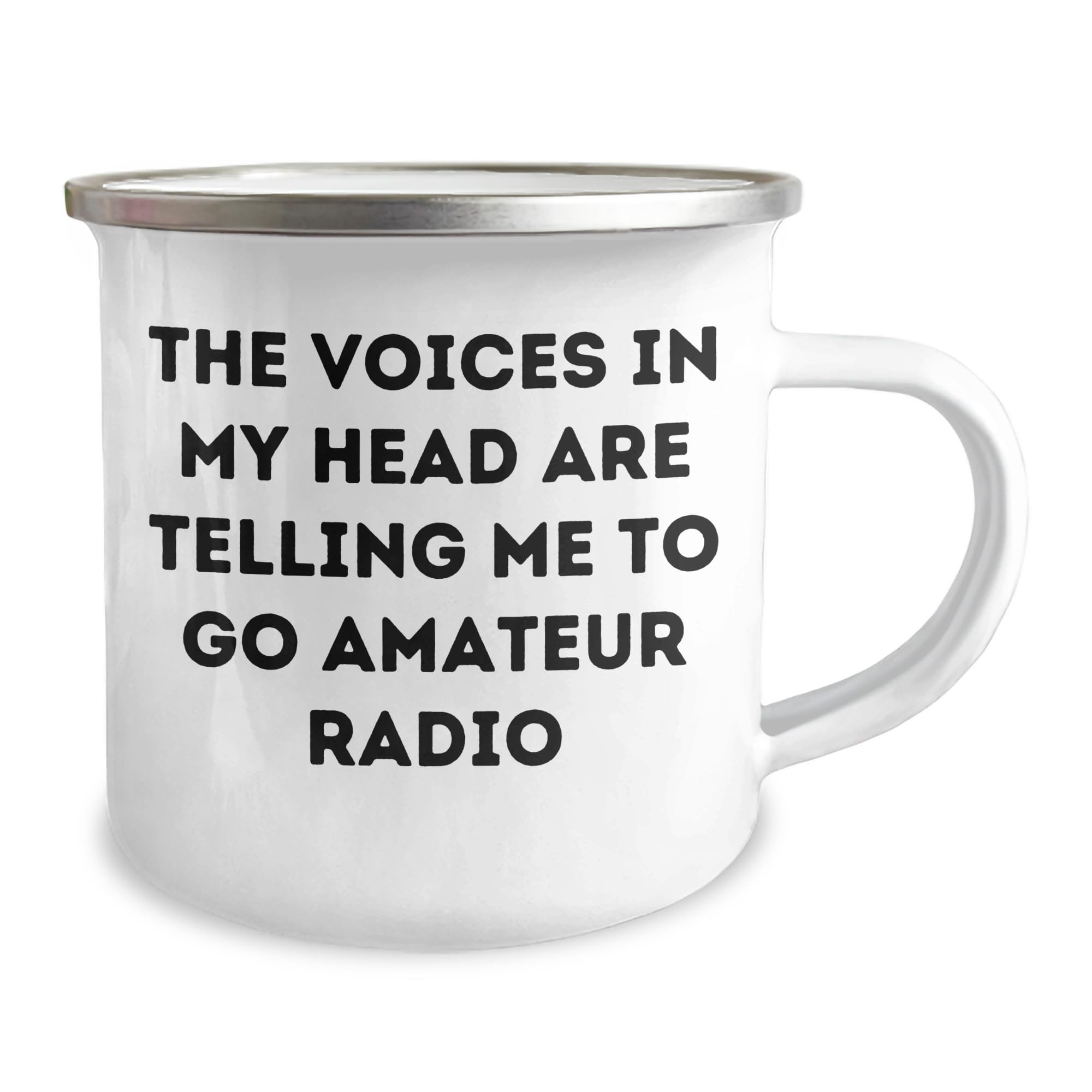 Inspirational Amateur Radio Enthusiast Gifts: The Voices In My Head Are Telling Me To Go Amateur Radio Funny Camping Mug for the Radio Operator in Your Life This Christmas