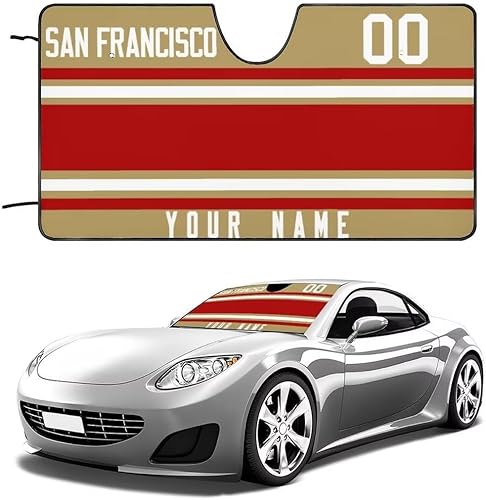 Parasol para parabrisas de automóvil de San Francisco, personalizado con cualquier número de nombre, plegable, protección contra rayos UV,