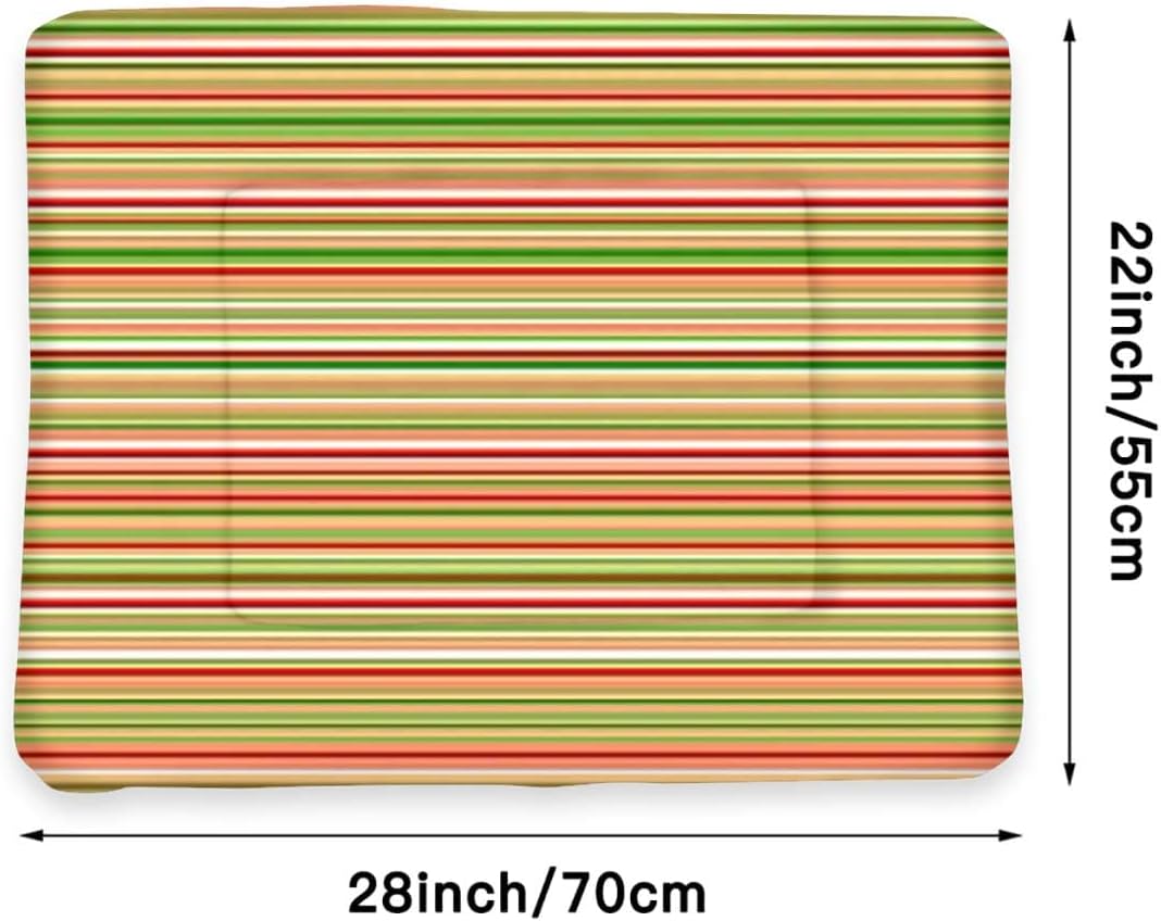 review Multicolor Thermal Pet Mat Bed Liner Colorful Horizontal Stripes and Lines Self Warming Crate Pad with Soft Sherpa Top for Dogs, Cats, Pets by Abstract 22