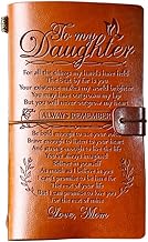 Giftrry Daughter Gift from Mom, To My Daughter Leather Journal, 140 Page Refillable Writing Journal, Christmas Birthday Gifts for Daughter from Mom, Mother Daughter Gifts for Adults Daughter