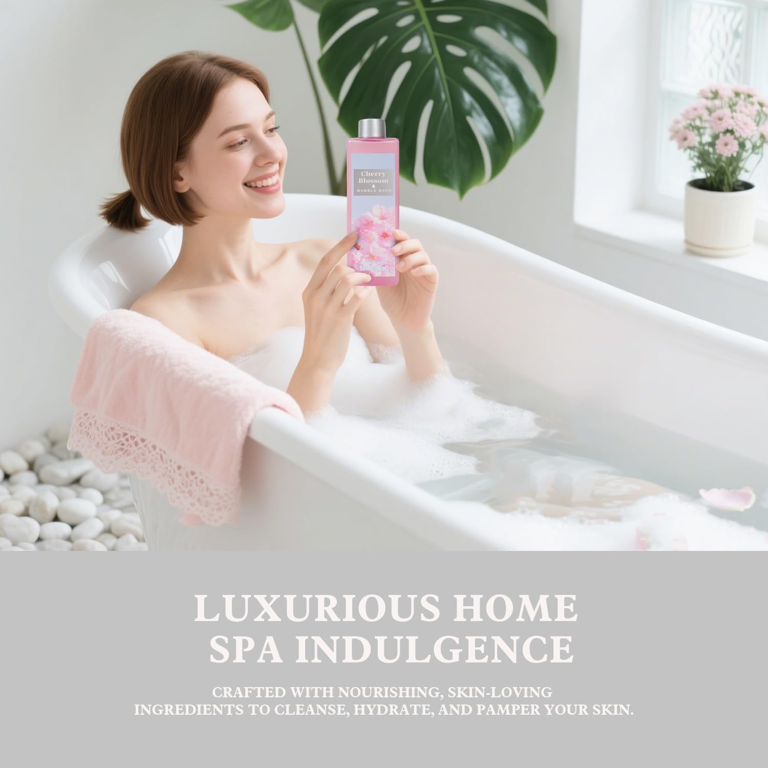 Spa Luxetique Valentines Day Gifts for Women 8pcs High Heel Gift Set for Women Elegant Cherry Blossom Spa Gifts for Womens Birthday Gifts for Womens Wife Sister Girlfriend Friend - Image 5