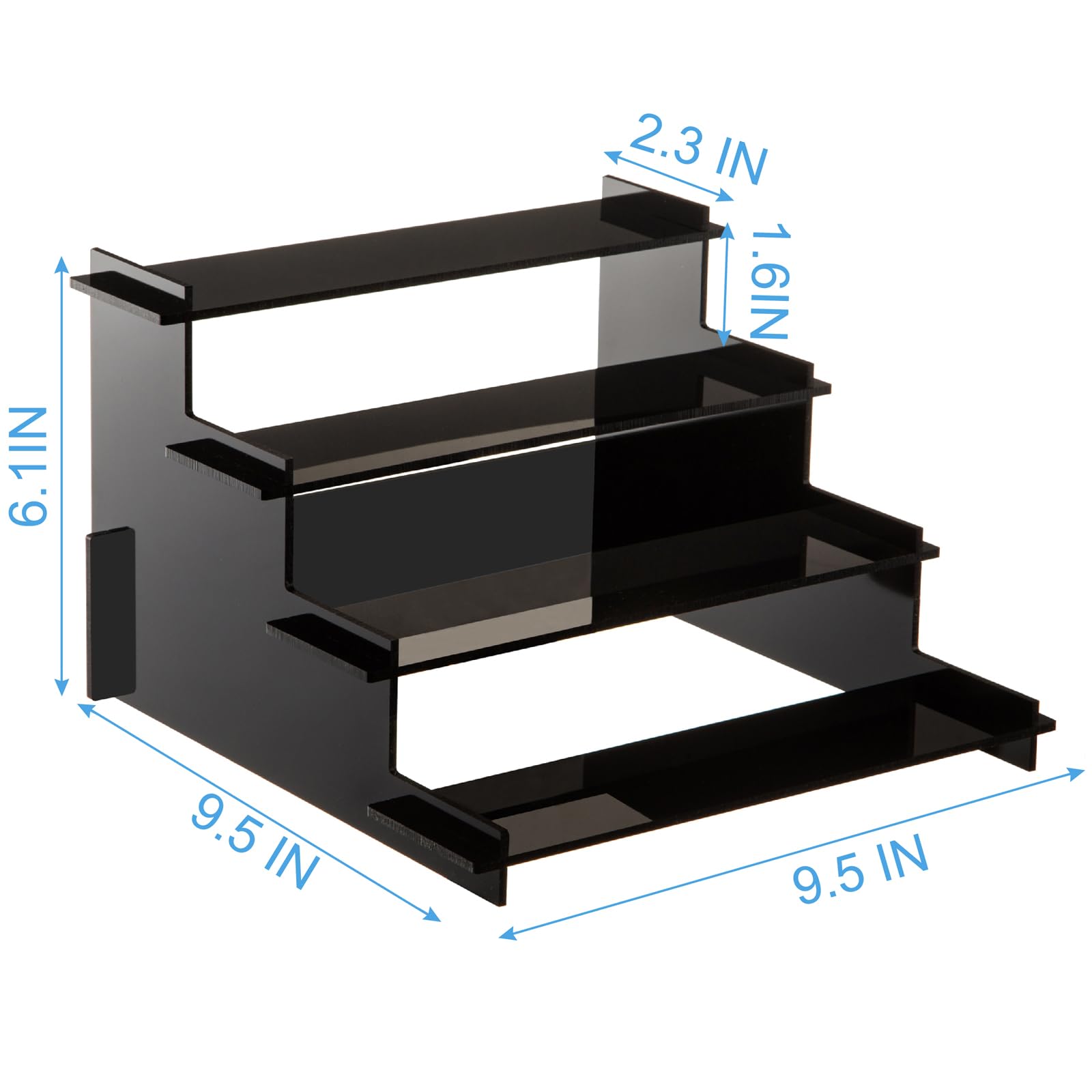 étagère Transparente 3 Niveaux Présentoir 3 étages En Acrylique Transparent - Pour Figurines, Cosmétiques, Cupcakes Organisateur Funko Pop