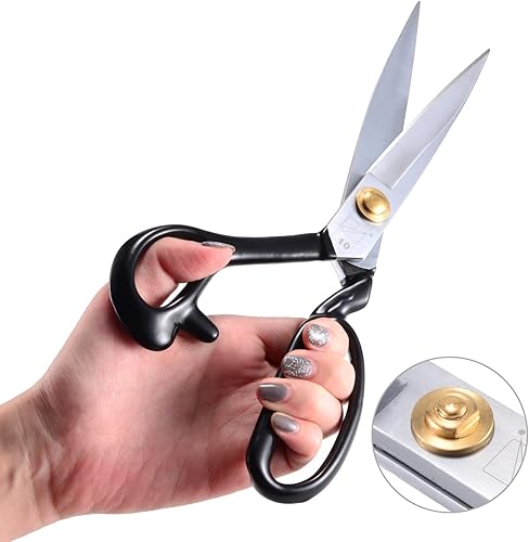 Miniatura 2 de Tijeras de tela de costura para zurdos, tijeras de Taior de 10 pulgadas, acabado galvanizado, tijeras de acero de alto carbono para manualidades,