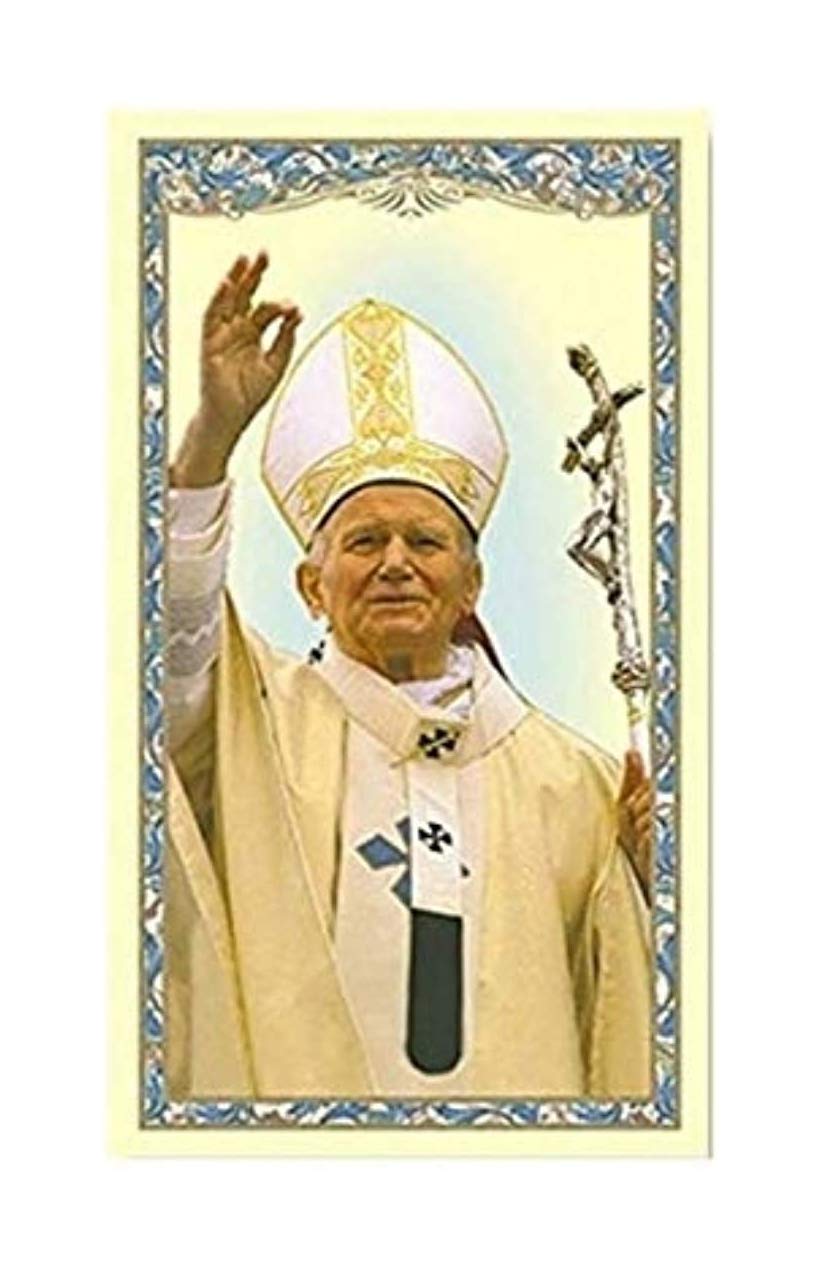 CB Religious Catholic Gift Blessed Pope John Paul II Wallet Pocket Holy Prayer Card