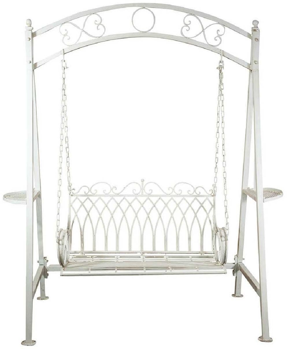 Dondolo Da Giardino 3 Posti Altalena Per Esterno Acciaio Con Tettuccio - Foto 5