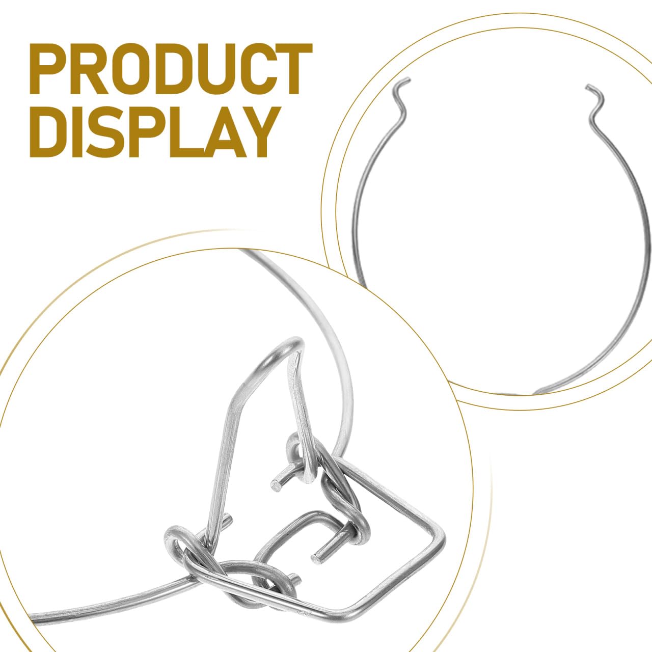 Lot de 10 Boucles De Fermeture À Ressort Étanches pour Bocaux en Verre avec Silicone Faciles À Installer pour Conservation De Miel Confiture Et Aliments
