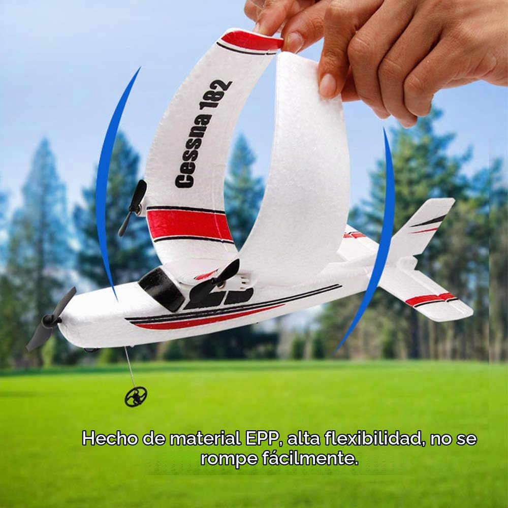 Goolsky FX801 Avión RC Cessna 182 2.4GHz 2CH RC Avión Aeronave Vuelo al Aire Libre Juguetes para Niños