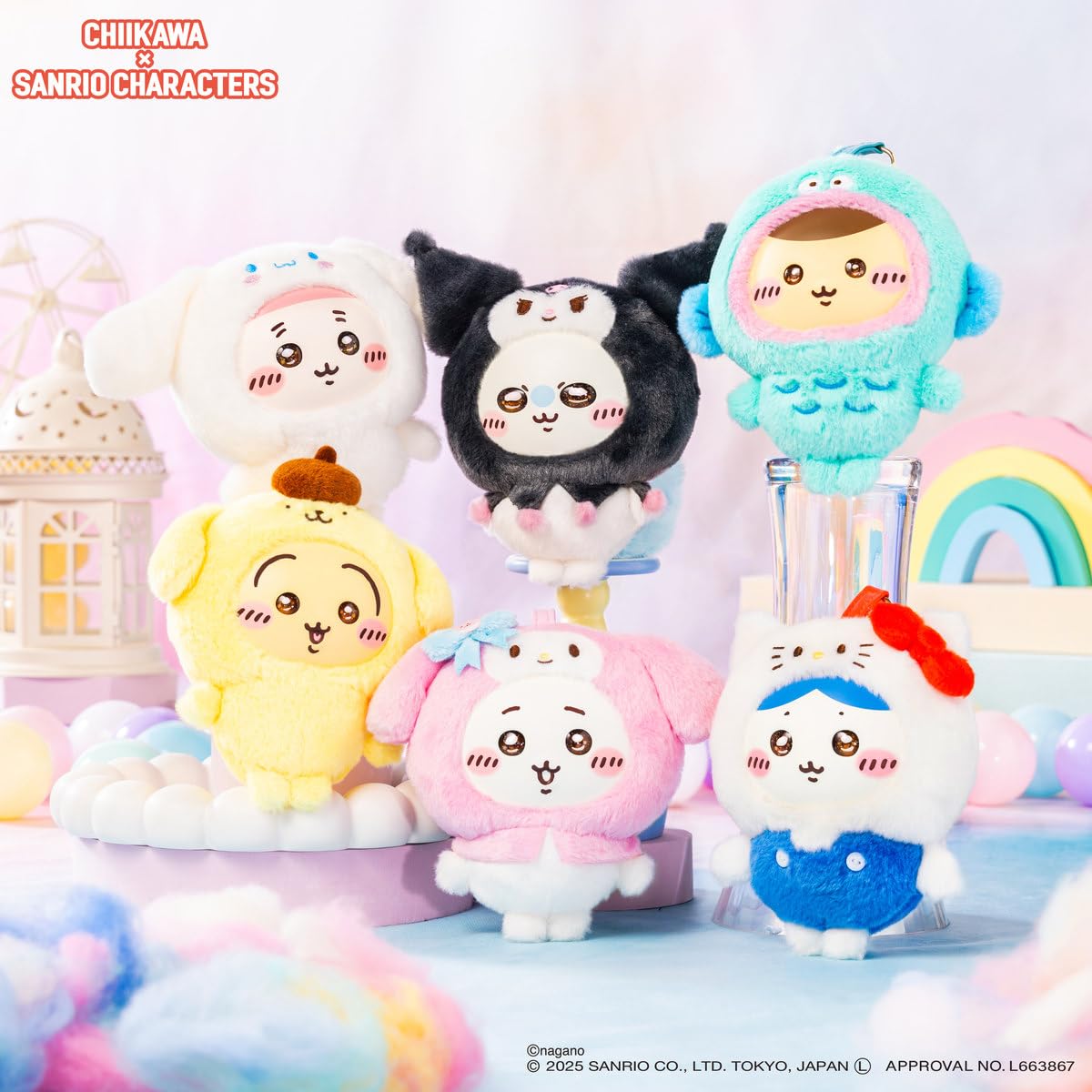 ちいかわ×サンリオ キャラクターズ　kiramekko 6種　コンプリートセット Amazon.co.jp: ちいかわ×サンリオキャラクターズ Kiramekko（ちいかわ