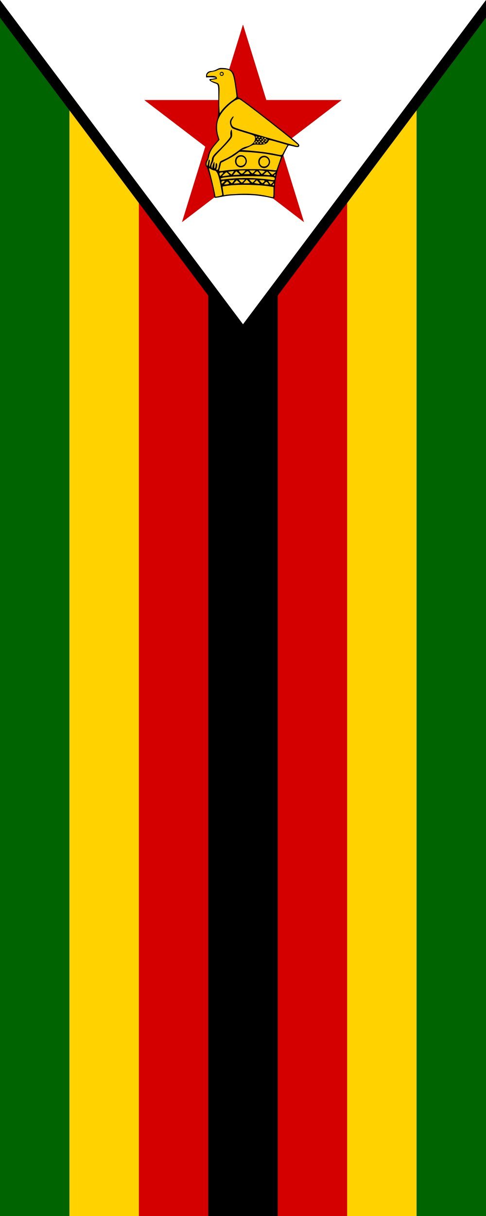 Drapeau Zimbabwe 300x120cm aux finitions soignées pour mât vertical