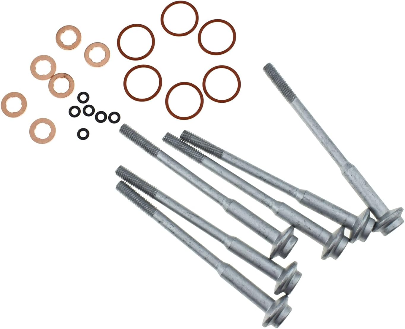 6 Sets Injector Holder Retaining Bolts Repair Gaskets O-Rings Seals For Audi/VW With 3.0TDI V6 Diesel Engines