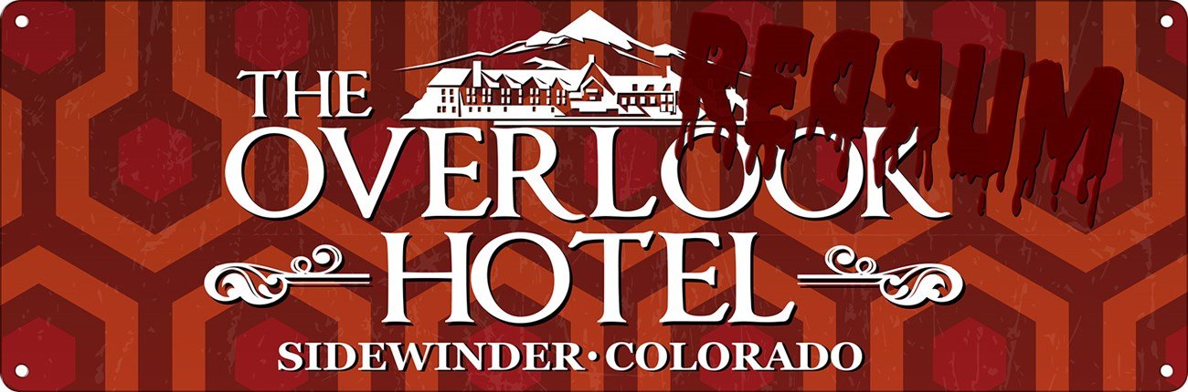 Grindstore Nc The Overlook Hotel Tin Sign 30.5 X 10.1Cm Slim Metal Decorative Signage