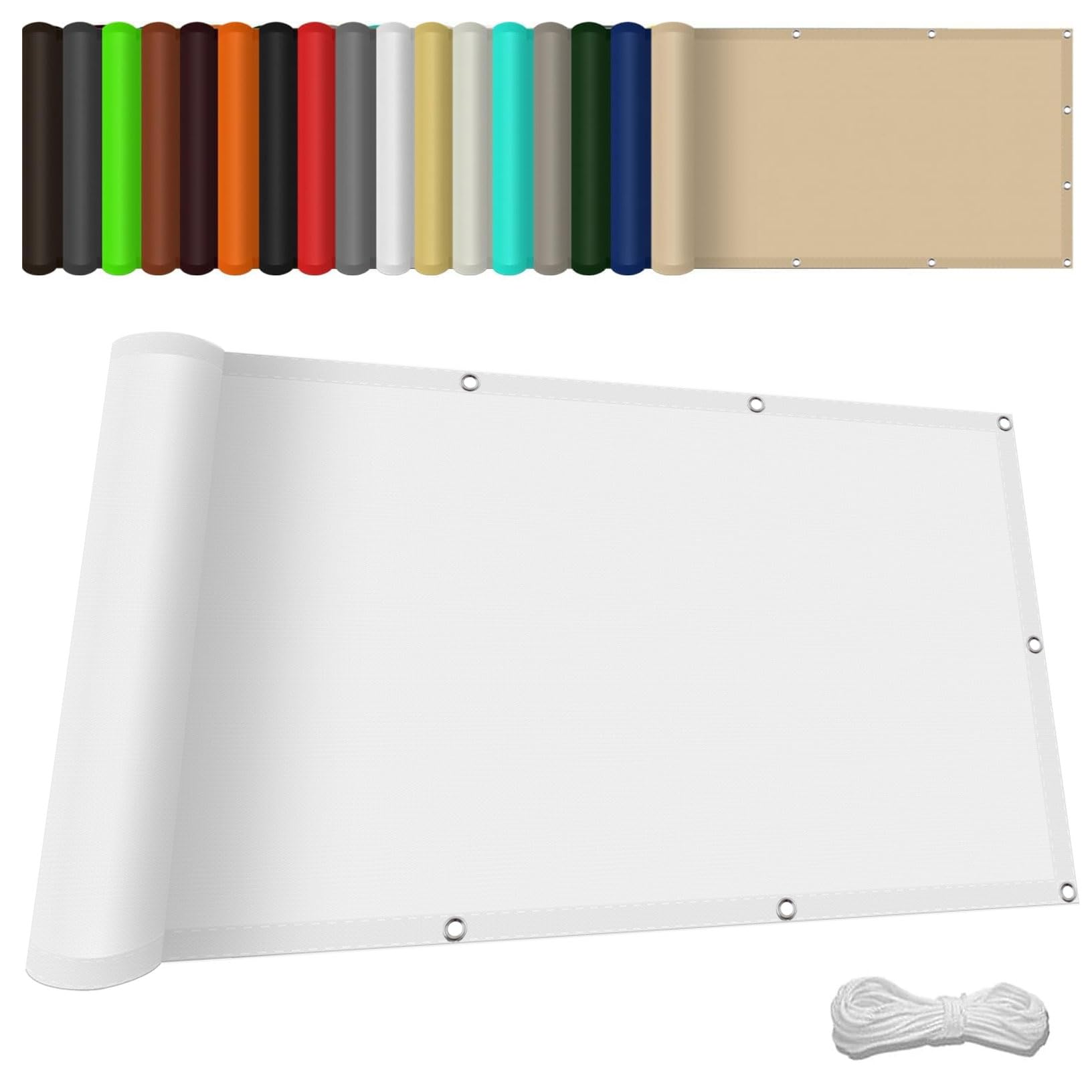 Tissu d'ombrage 500x600 anti-UV imperméable pour pergola et jardin