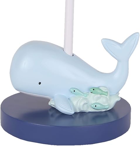 Miniatura 3 de Lambs & Ivy Oceania Blue Ocean/Sea/Nautical Lámpara de guardería con pantalla y bombilla