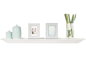 Chic and Versatile: WELLAND's 48-inch White Floating Mantel Shelf
