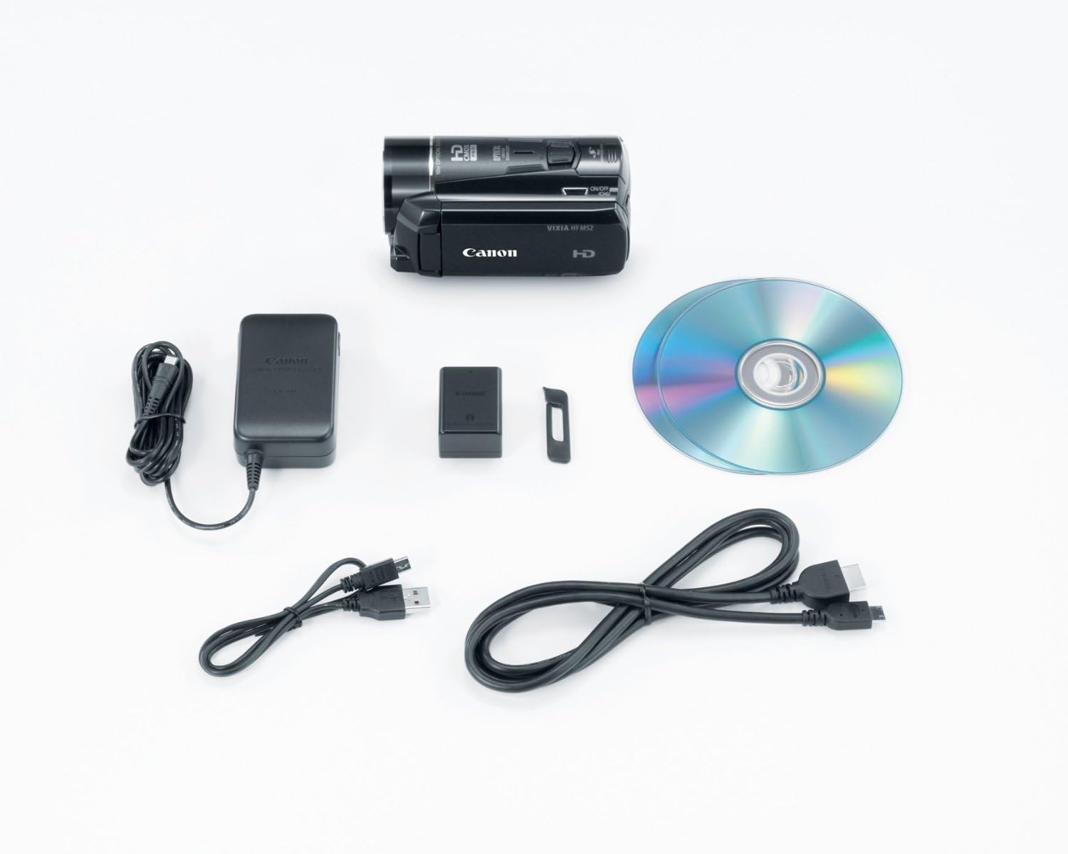 Canon VIXIA HF M52 Full HD 10x Image Stabilize Camcorder Wi-Fi Enabled with 32GB Internal Drive Plus Dual SDXC Card Slots and 3.0-Inch Touch LCD