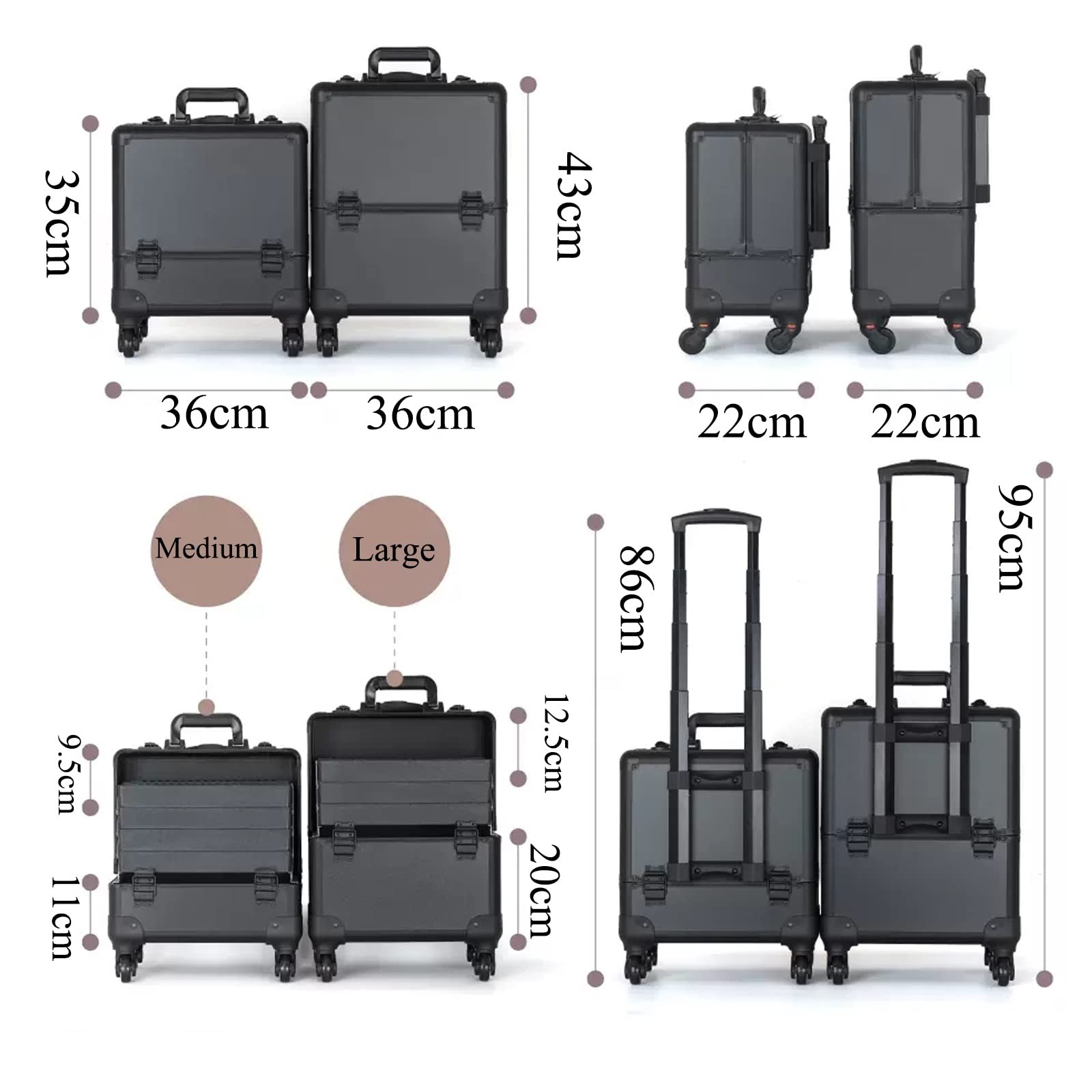 Beauty Case da Viaggio per Cosmetici, Beauty Case ...