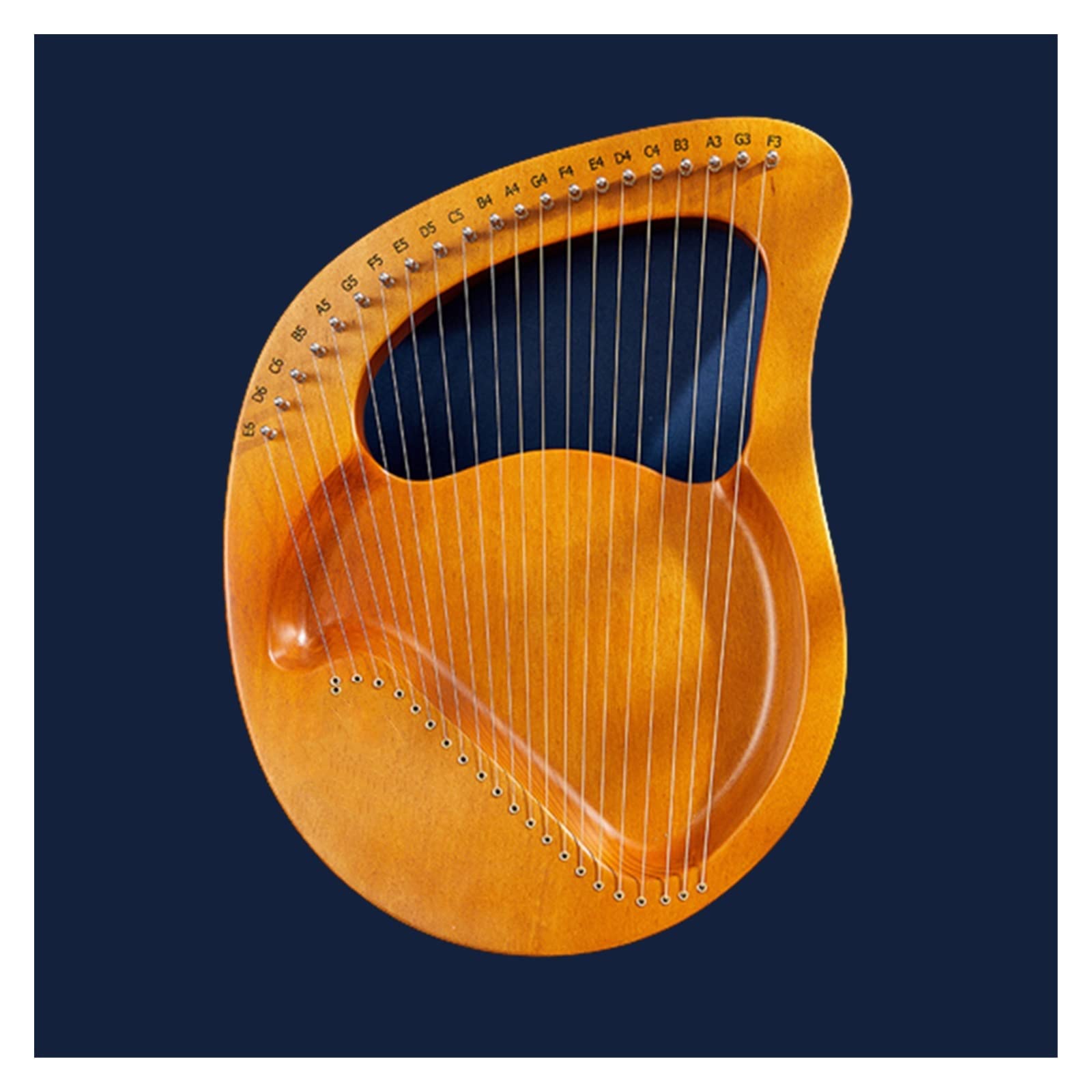Instrumento de arpa de Lira de 21 y 24 cuerdas, instrumento musical de arpa de Lira transparente con sintonizador, martillo, Lira, arpa para principiantes