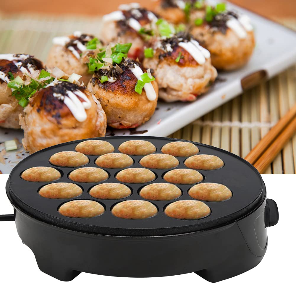 Macchina Elettrica per Takoyaki 18 Fori Antiaderente Piastra Giapponese 4cm