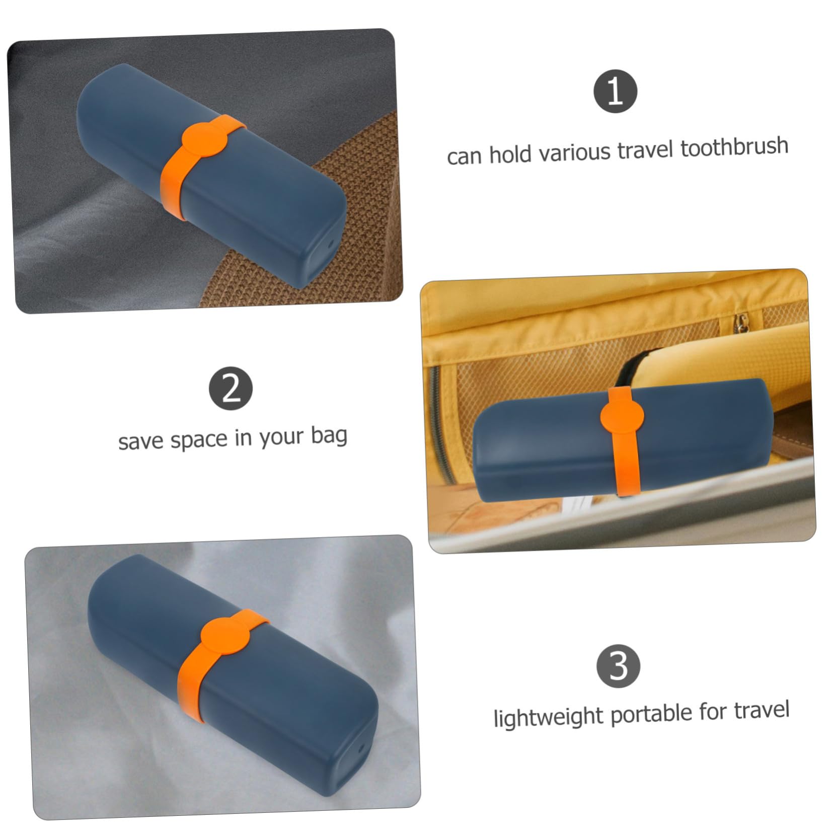 Baluue 5pezzi Porta Spazzolino Da Viaggio Contenitore Per Dentifricio e Spazzolino Design Compatto e Pratico Per Campeggio Hotel e Uso Quotidiano
