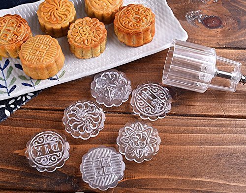 Amazon | Mrs.L Store 月餅モールド ムーンケーキの型 ケーキモールド