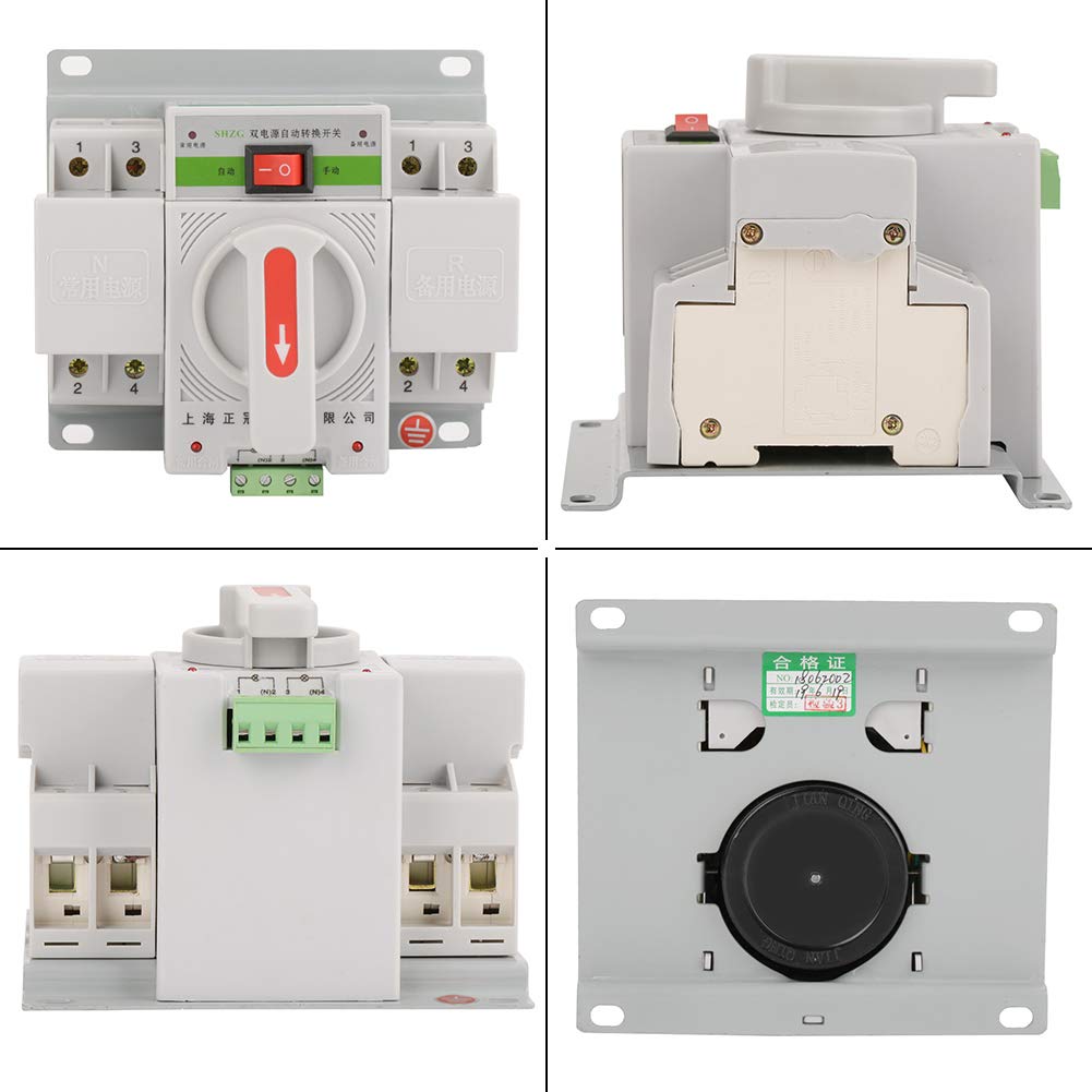 63A 2P Mini Power Toggle Controller Automatic Transfer Change-Over Switch Circuit Breaker
