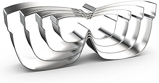 Glasses Sunglasses Cookie Cutter Set for Baking, 5/4/3/2 inch, 4 Piece, Stainless Steel