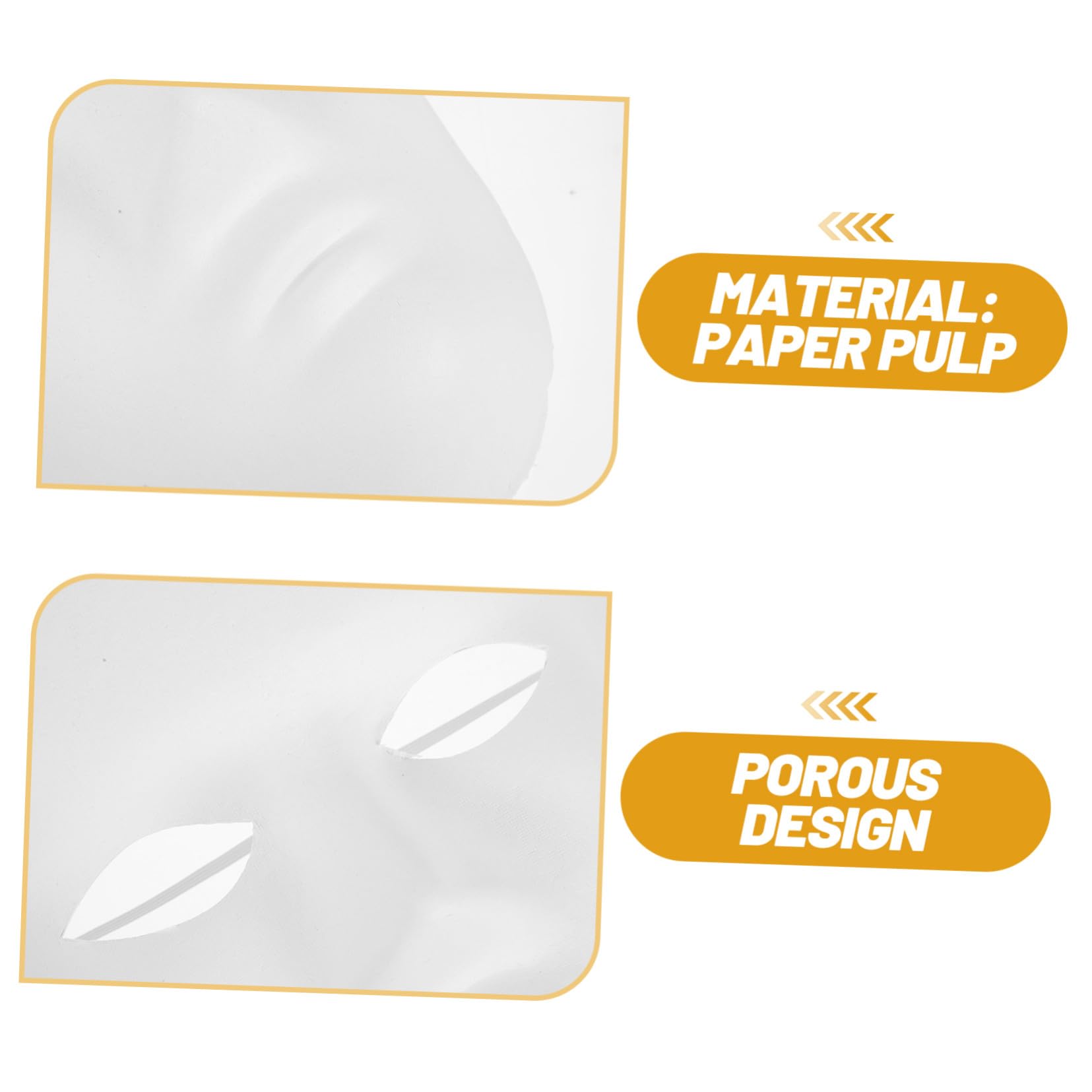 Mikinona Maschere Halloween Full Face in Carta Pulp Maschere Maschili Femminili DIY per Feste Masquerade Balli Hip-hop e Cosplay Fascia Regolabile