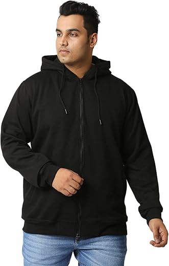 Wear Your Opinion Men's Plus Size Fleece Zipper Hoodie Jacket