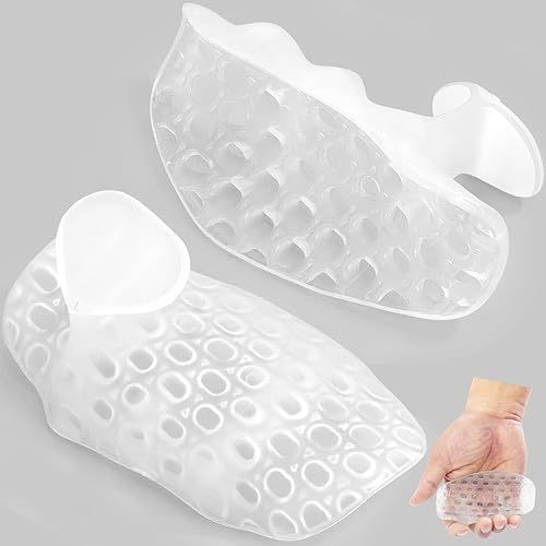 Miniatura 1 de Agarres de levantamiento de pesas originales para hombres y mujeres, protección de palma, ergonómicos, de goma sin dedos, para levantamiento de