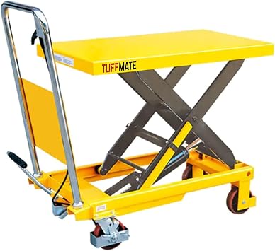 TUFF MATE Lift Table 300kg Mobile Scissor Lift Hydraulic Lifting Platform Table Trolley Cart Truck