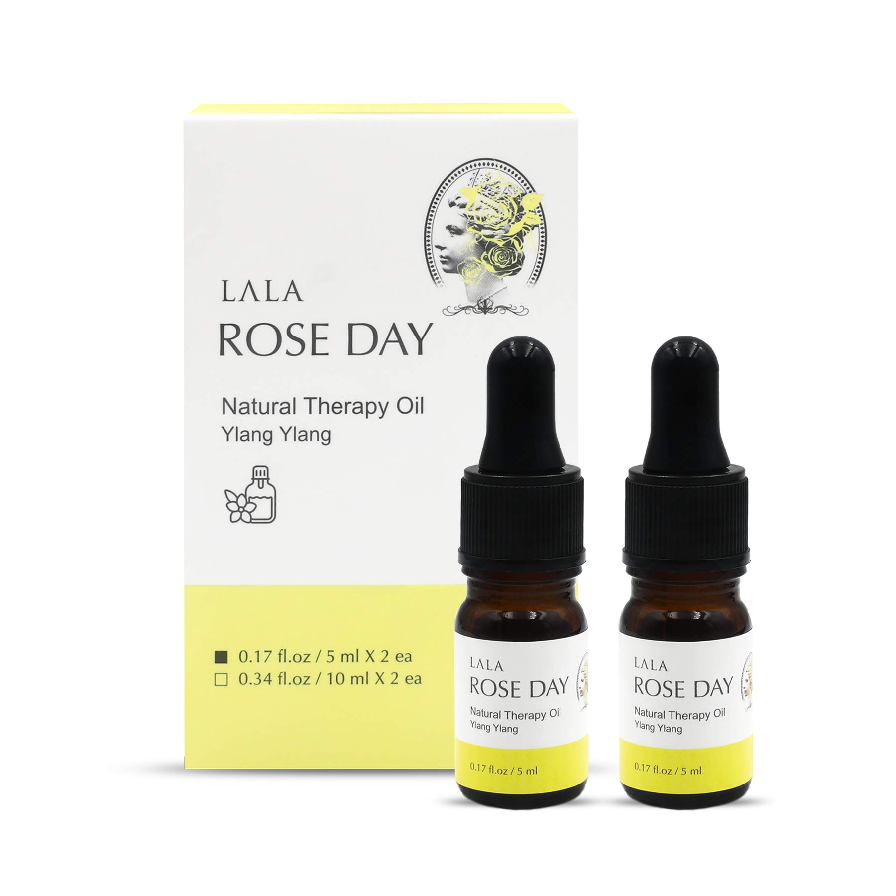 LALA ROSEDAY Essential Oils PipetteType (5ml) That Remove Sensitive Odors During The Menstrual Period, Y Zone Care, Inner Beauty, Inner Perfume, Inner Care (YLANG YLANG, 2 Pack)