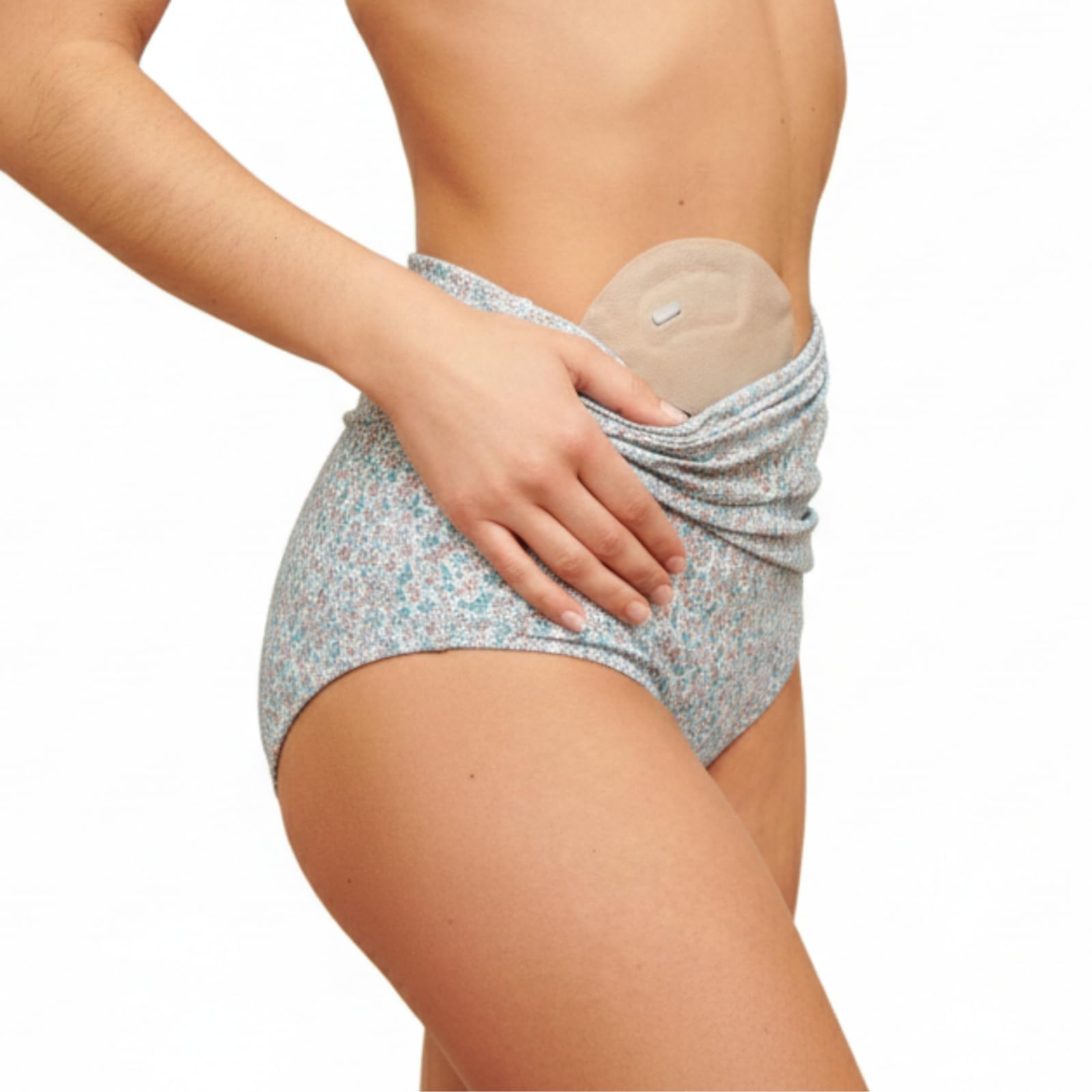 SIIL Custodie per borse per stomia da donna, costumi da bagno per stomia celeste (parte inferiore), per borse per colostomia, ileostomia, urostomia, forniture per stomia