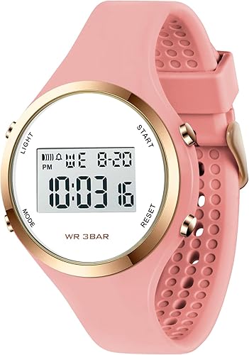 XCZAP Relojes electrónicos unisex para hombres y mujeres, 164.0ft, impermeable, deportivo, digital, correa de silicona, cronógrafo, reloj rectangular