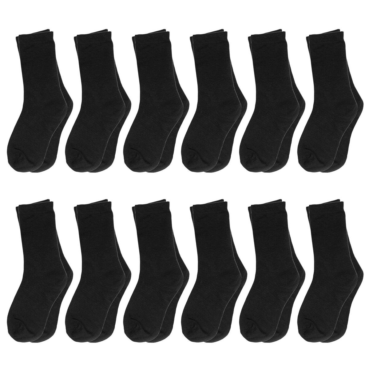 Falari 12-Pack Boy Toddler Kids Cotton Crew Socks