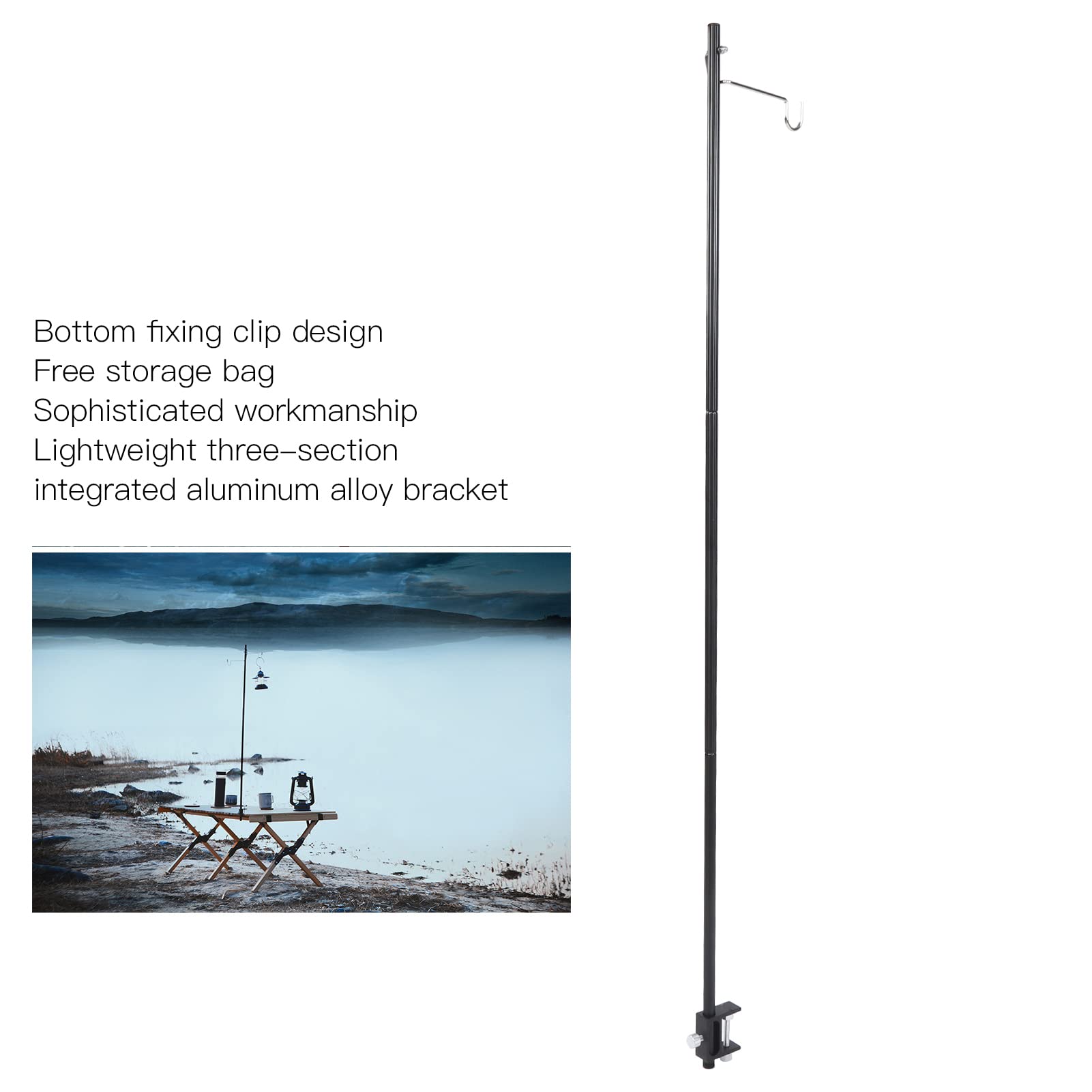 Supporto Per Lanterna Da Campeggio Pieghevole A 4 Sezioni Palo Per Lampada Da Campeggio Con Base In Lega Di Alluminio Staffa Leggera Per Picnic All 96185038