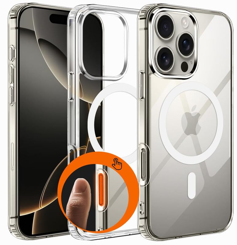 Image of Nexsa Ultra-Hybrid Crystal Clear Case for iPhone 16 Pro | Shockproof Design | Camera & Screen Protection | Non-Yellowing Hard Back | Bumper Case Cover