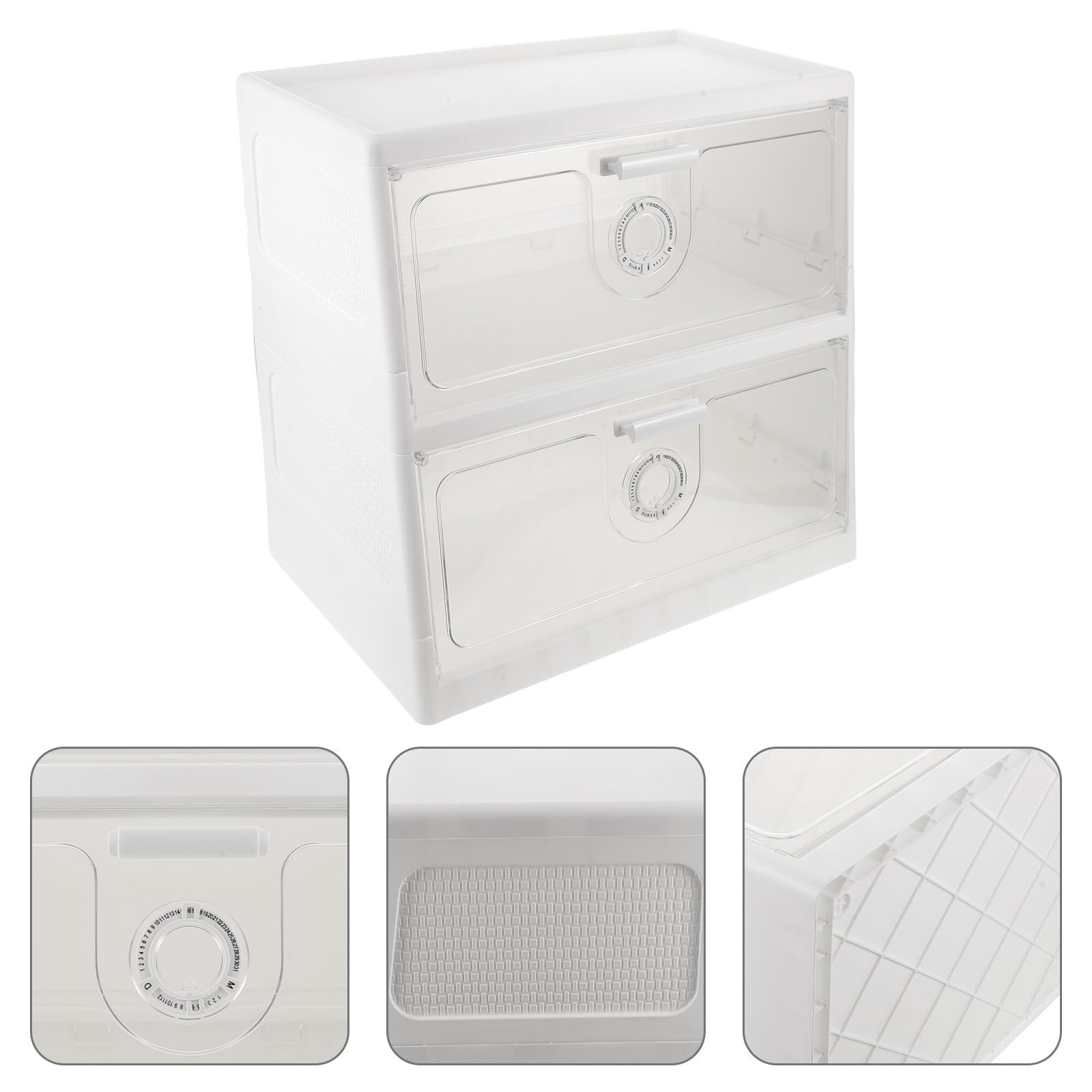 Scatola per Pane in Plastica a Doppio Strato con Timer, Conservazione Freschezza e Visibilità Totale, Organizer per Alimenti da Cucina per Uso Casalingo