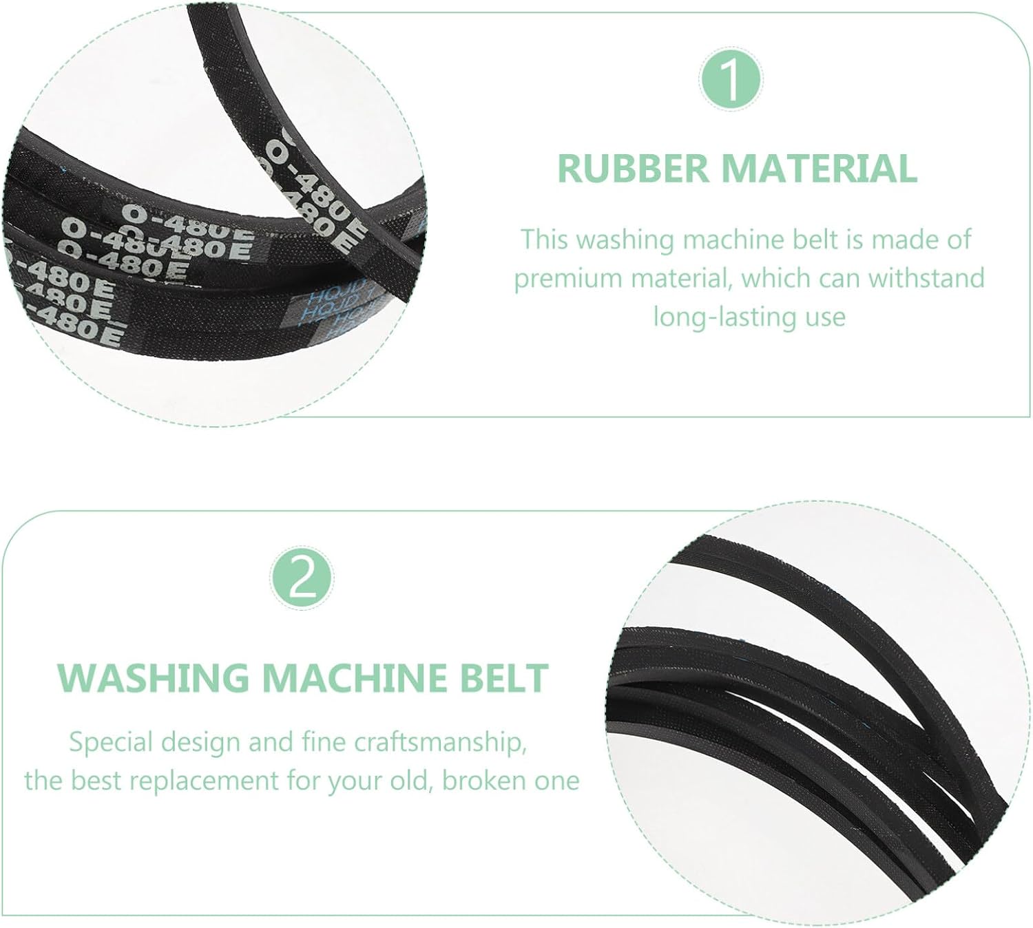 UKCOCO 5pcs Washer Drive Belt Replacement Elastic Drive Belt for Washing Machine Compatible Various Models Easy to Install Durable Washer Parts