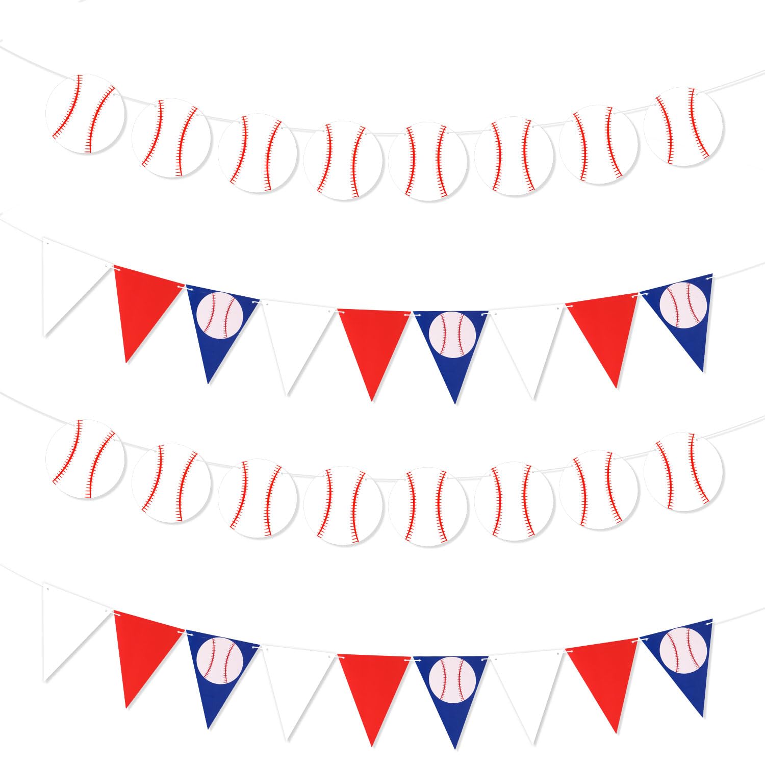 Baseball Banner Decorations, Baseball Party Banners Sports Theme Birthday Party Decorations Sport Pennant Bunting Flag Banners Sport Favor Supplies
