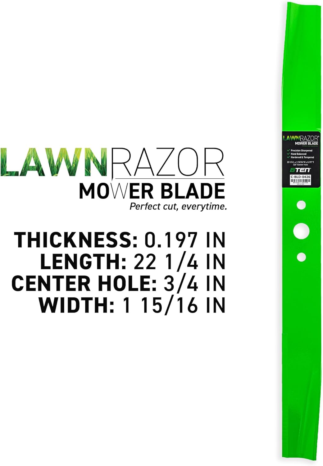 8TEN LawnRAZOR Blade Set for Simplicity Snapper Broadmoor 1615 1616 1716695ASM 1716696ASM