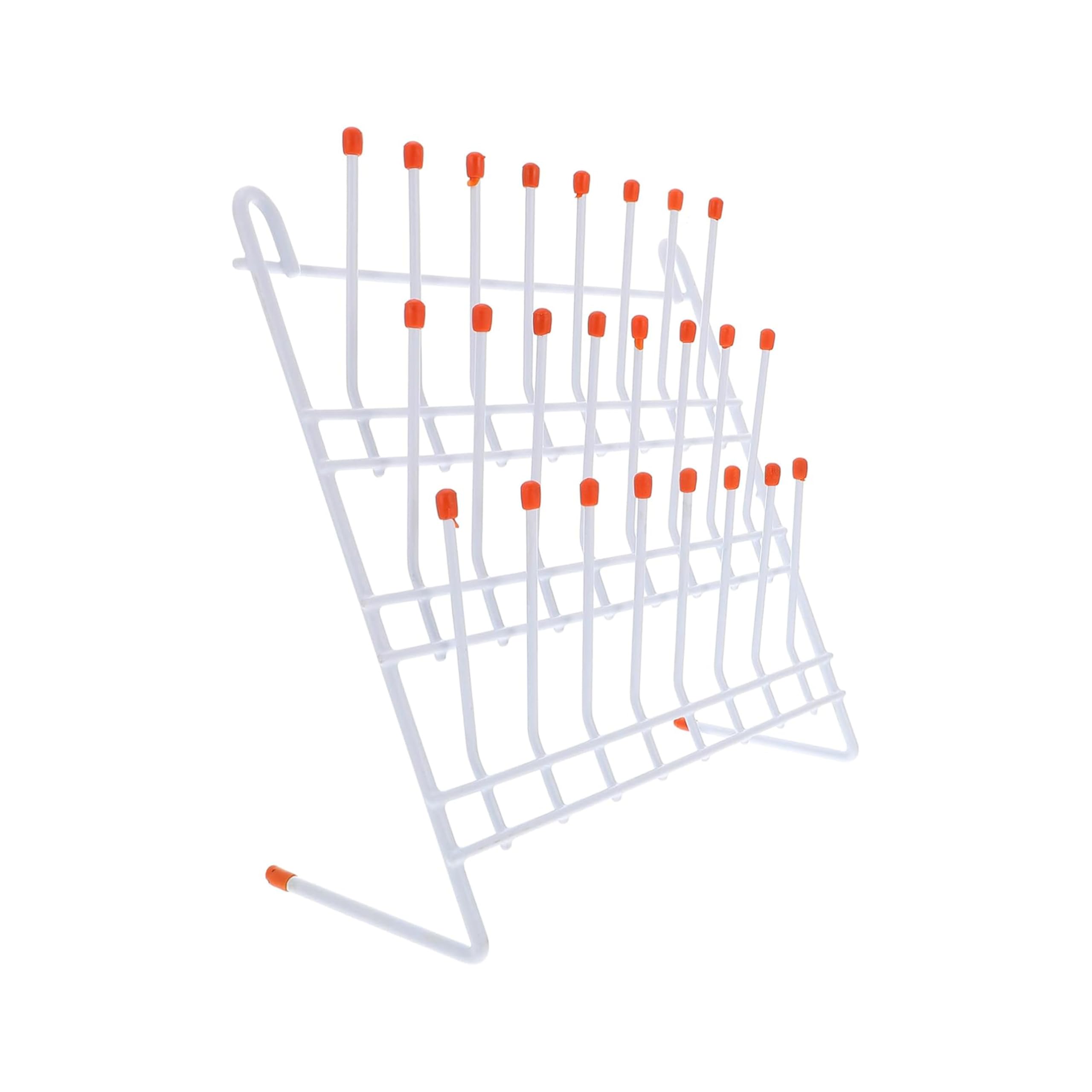 King Mariot Medical Equipments Drip Rack Beaker Drying Rack | Metal Material | Wall-Mounted | Ideal for Lab Glassware and Test Tubes | White Fixture | Practical for Laboratories and Kitchens