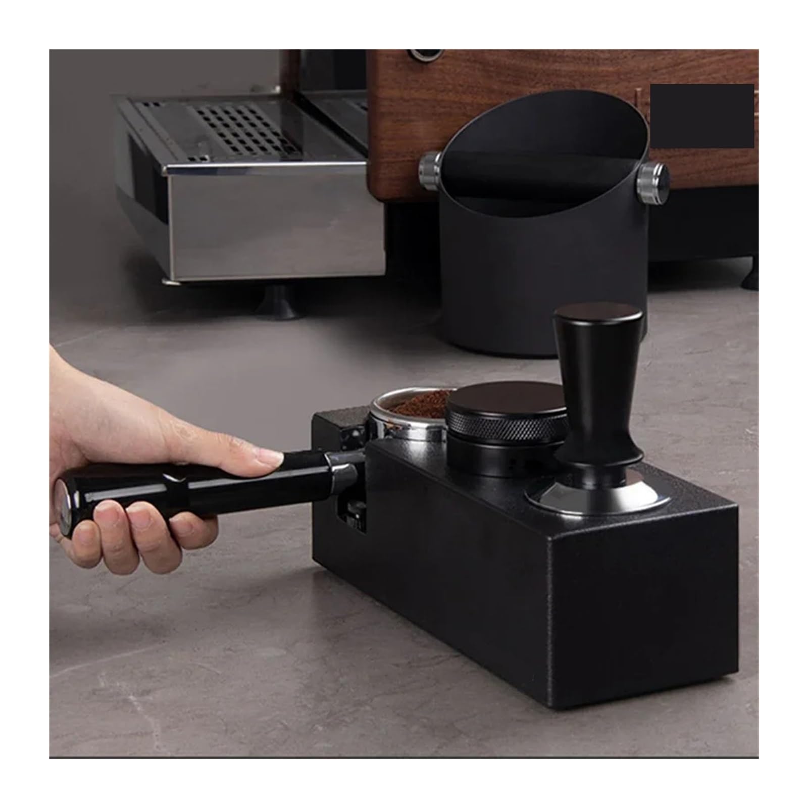 Compatibile con pressino for caffè a pressione costante 51 mm 53 58 calibrato 30 libbre accessori strumenti for baristi(Black 53mm Thread)