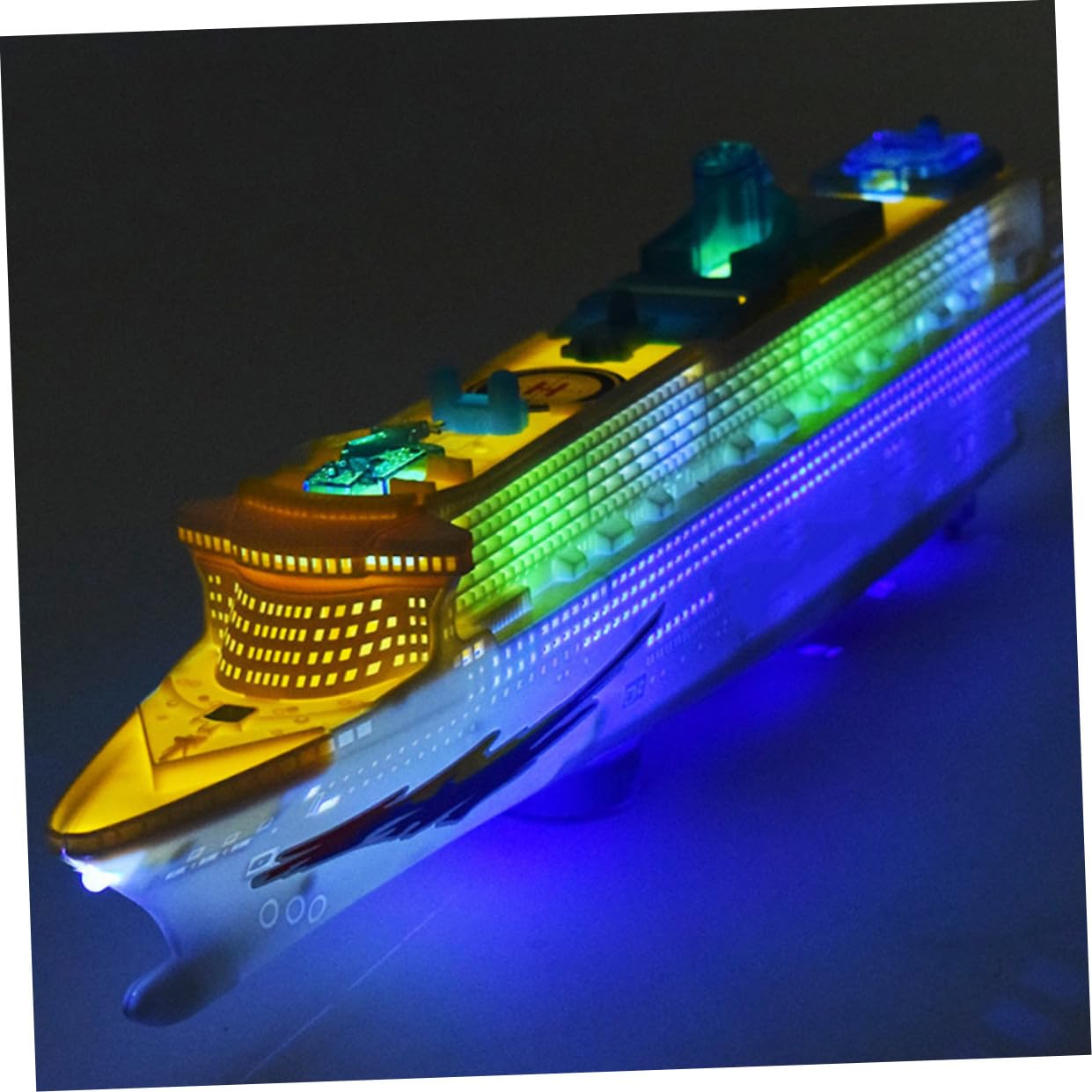 Abaodam Giocattolo Nave da Crociera Elettrica Luci LED e Suoni | Riproduzione Miniatura Ocean Liner in Plastica, per Ragazzo Ragazza e Ragazzi, Mini Giocattolo