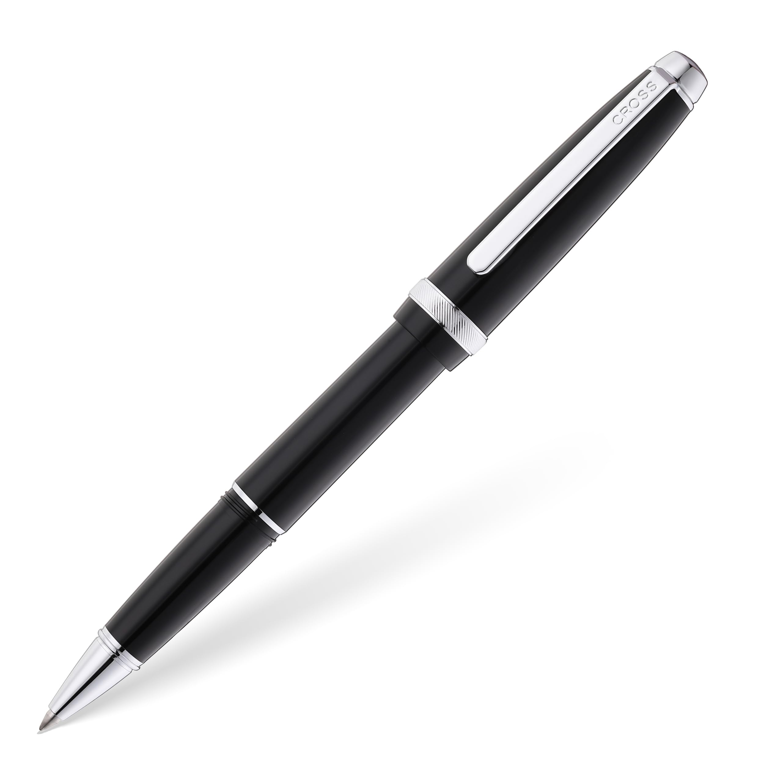 Cross Lume Polished Chrome Rollerball Pen, Medium Point, Black Ink